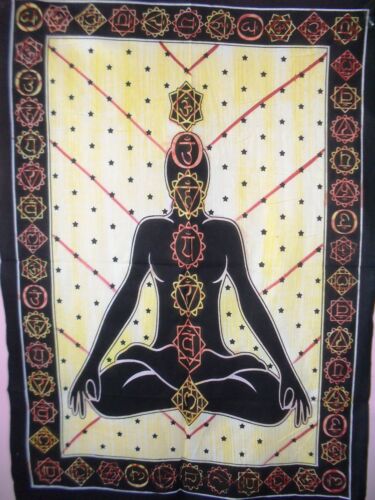 Om Yoga Meditation Wall Poster Religious Art Dorm Decor Bohemian Wall Hanging - Picture 1 of 13