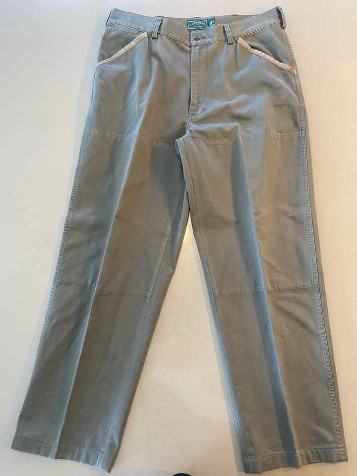 De colección C.C. Pantalones de trabajo Filson con ribete de cuero de doble rodilla para hombre 36 crudo 100 % algodón Foto 2 de 4