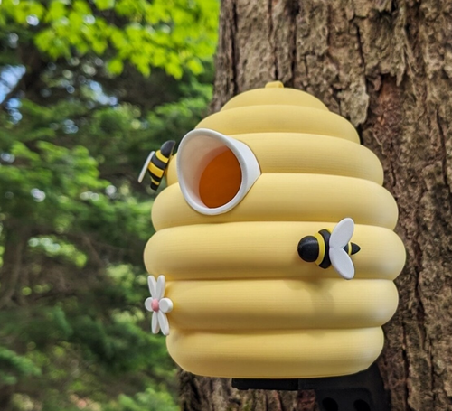 Beehive Bird House - Stampato in 3D - Foto 4 di 4