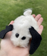 VINTAGE RUSS BERRIE CO INC 1975 Plush Pet Toy Lovey Puppy 4" Sewn in Haiti