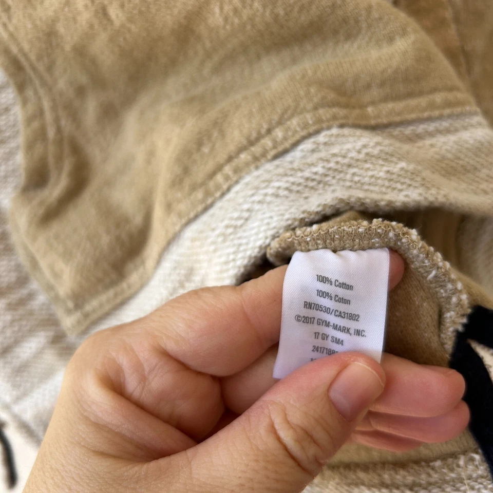 Suéter Gymboree Niños Pequeño 5/6 Con Capucha Beige Pullover Bolsillo Foto 4 de 4