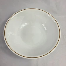 Corning Corelle Indian Summer 10 Inch Round Serving Bowl White Single Brown Ring