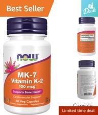 MK-7 Vitamin K-2 100mcg - Cardiovascular Support - Vegan Capsules - 60 Count
