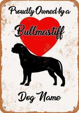 METAL SIGN - CUSTOM DOG NAME - Bull Terrier - Vintage Look