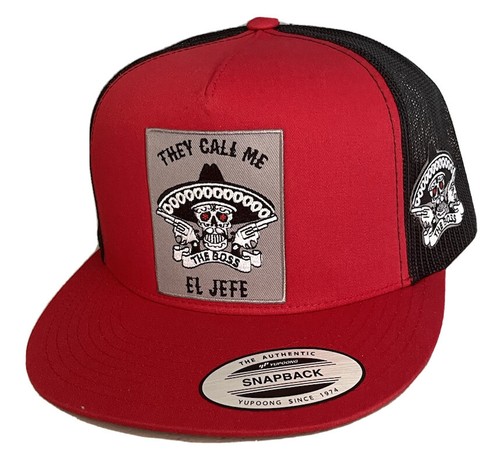 THE BOSS MEXICO EL JEFE HAT RED BLACK 