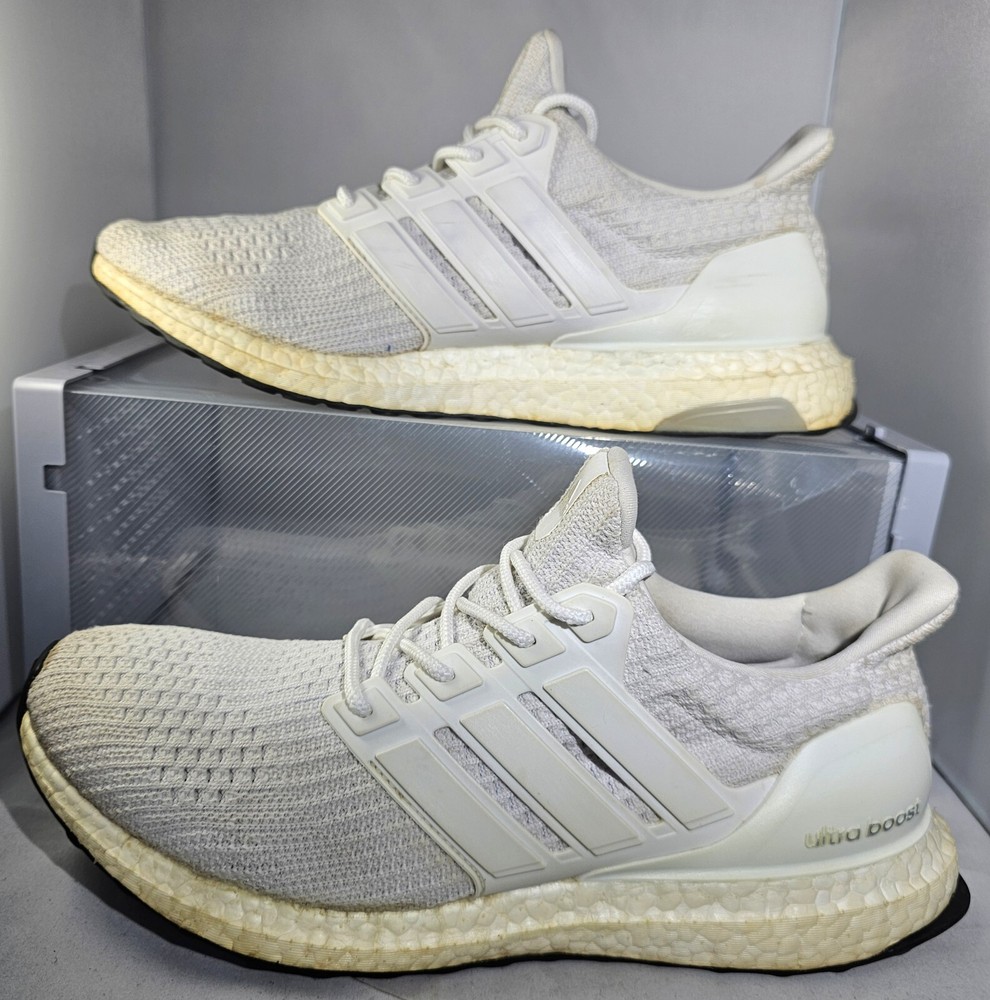 Adidas Men's Ultraboost 2.0 Casual Triple White Sneakers Size 11