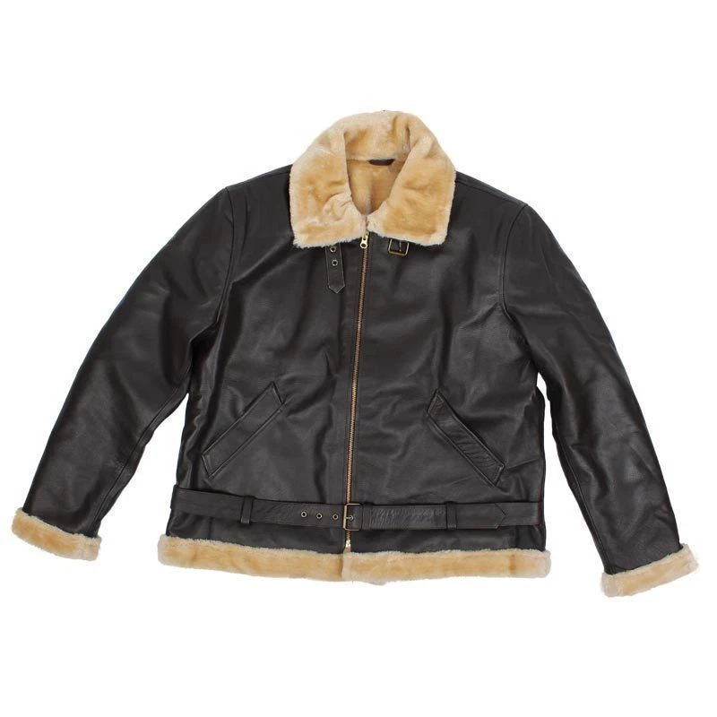 Dunkerque Chaqueta de Cuero de Oveja Marrón para Hombre Bane Aviador Piel Bombardero Foto 2 de 4