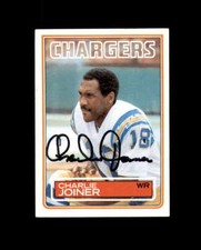 Charlie Joiner Signed Original 1983 Topps San Diego Chargers Autograph