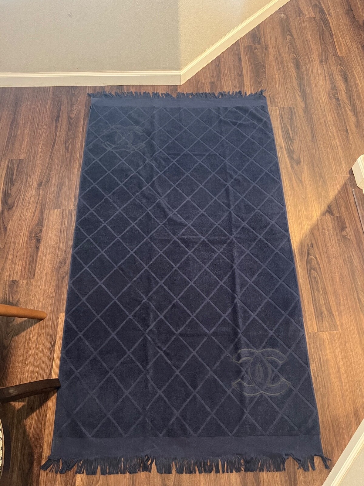 Chanel Beach Towel - Navy Blue - New (purchased in Paris 2022)