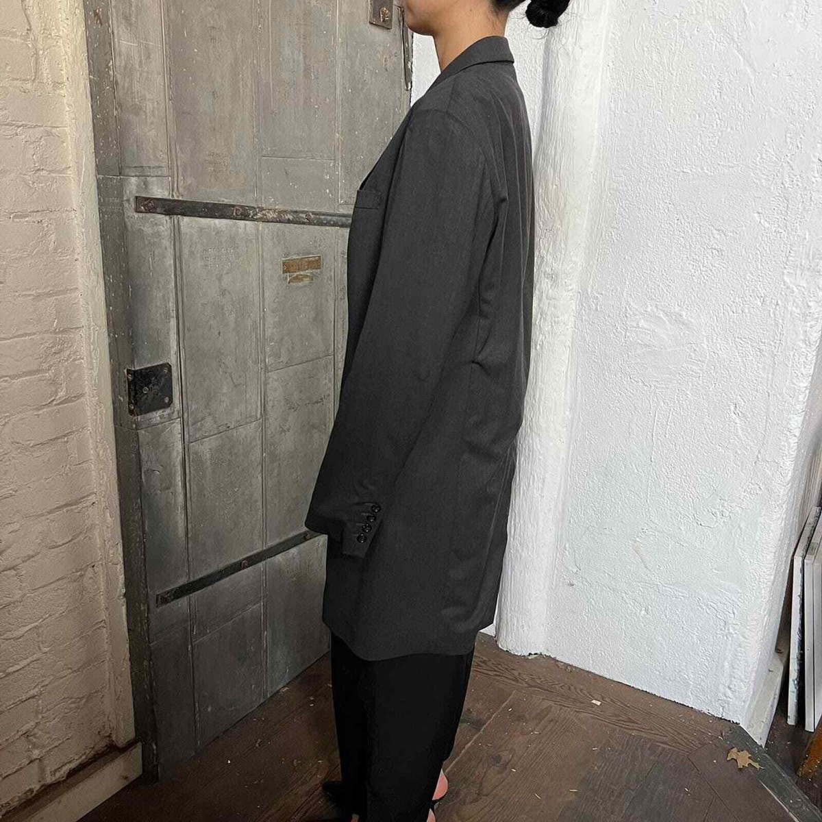 MASAKI MATSUSHIMA Gray Men's Wool Suiting Long Coat Japan | eBay