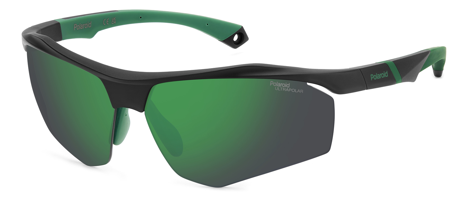 Occhiali da Sole POLAROID PLD 7055/S 3OL MATTE BLACK GREEN 68/10/135 Uomo