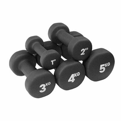 Fitness verrückte Hanteln Neopren Handgewicht Heim Fitnessstudio 1 kg 2 kg 3 kg 4 kg 5 kg Paar