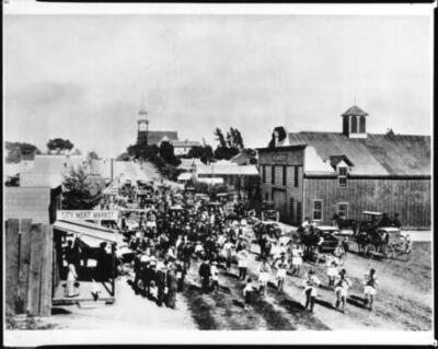 Funeral Procession Of Owen Brown On Colorado Street Looking East  - Old Photo