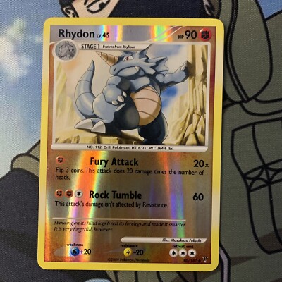 rhydon pokemon card ebay - 112/165 - Pokemon 151 - Reverse Foil Retreat Cost Rhydon 80/147 2009 NM Pokmon