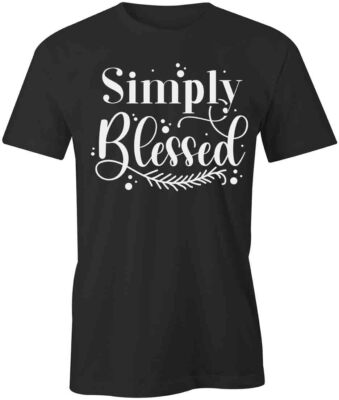 SIMPLY BLESSED TShirt Tee Short-Sleeved Cotton CLOTHING S1BSA276