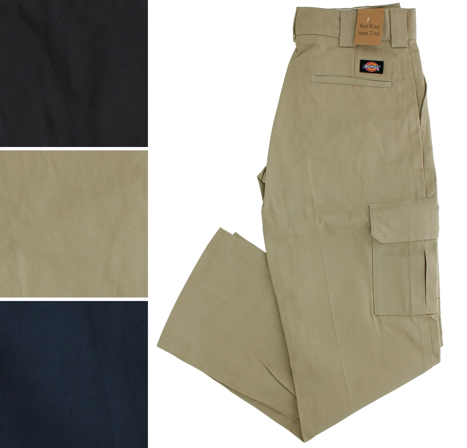 Dickies Men's Cargo Pants, Six-Pocket Relaxed Fit Straight Leg Duck Canvas Pants