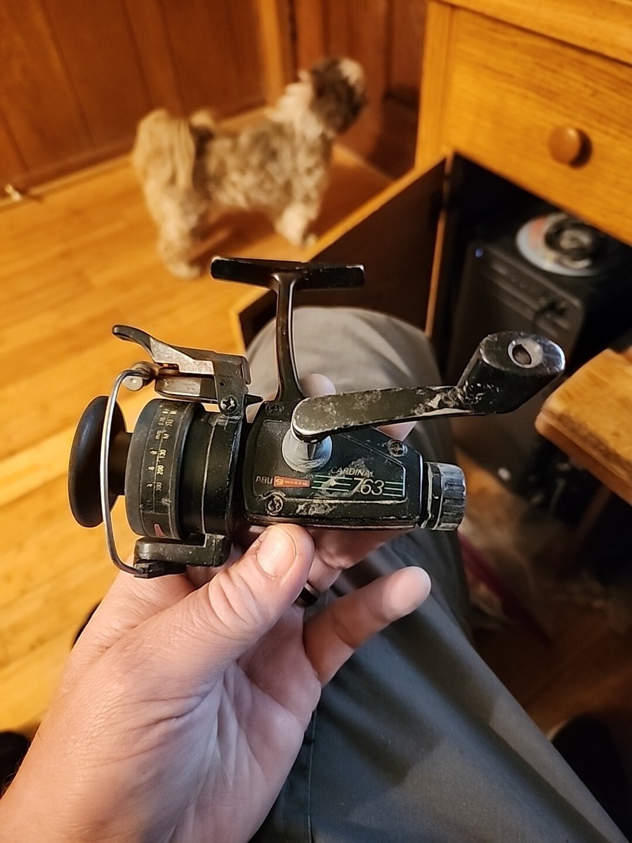 ABU Garcia Cardinal 763 Spinning Fishing Reel Vintage Needs Clean 