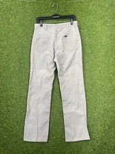 Vintage Lee Pants Mens Gray Straight Leg Corduroy Union Made 90s Size 30x30