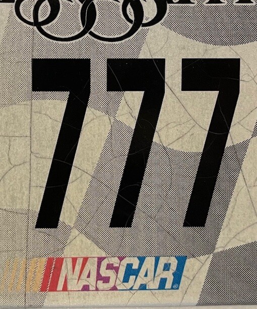 NASCAR TRIPLE 7 license plate 777 Stock Car Driver 11 Toyota Camry