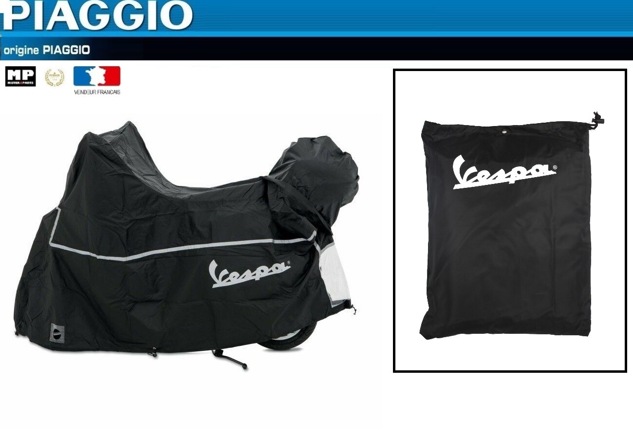 Housse Vespa pour stationnement extérieur en ville avec top case GT et GTS