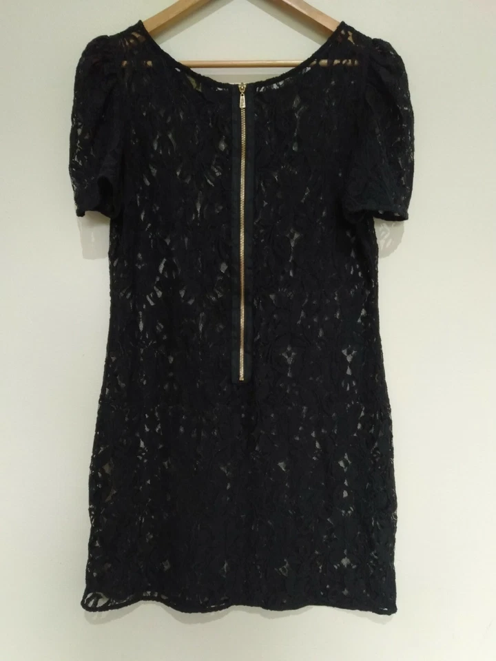 Gossip Girl the TV Series by Kai Aiyub Black Lace short sleeve Shift Dress S - Image 4 of 4