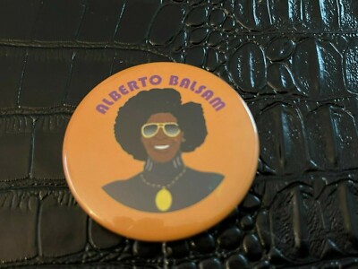 VINTAGE PINBACK BUTTON #58-130 - ALBERTO BALSAM