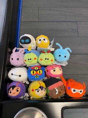 Choose 1 Disney Pixar Mini Tsum Tsum Plush Toys w/ Tags Bugs Wall-E Big Hero 6