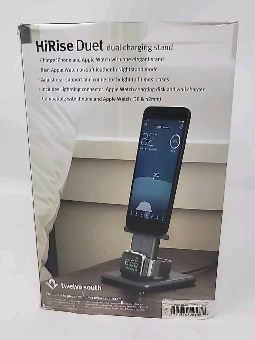 Twelve South HiRise Duet Dual Charging Stand for iPhone and