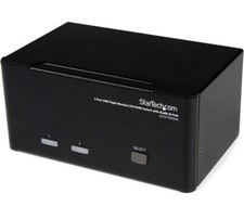 StarTech 2 Port Triple Monitor DVI USB KVM Switch with Audio USB 2.0 Hub