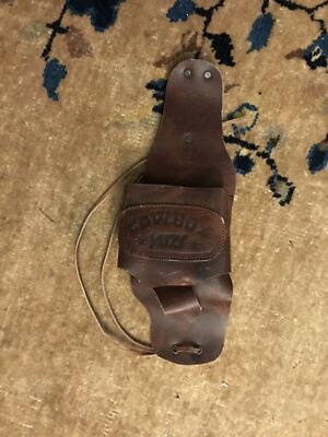 Vintage Amano La Antigua Handmade Leather Cowboy  Kuzy  Beer Holster Flask Pouch