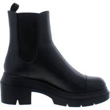 Stuart Weitzman Women's Norah Lug Sole Boots, Black, 9C US (Without Box)