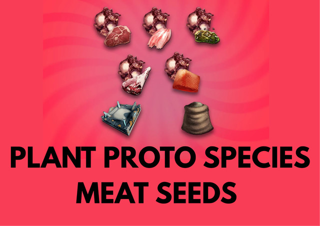 Proto R Seeds Meat Seeds Raw Meat Seeds ARK Survival Ascended Official PVE