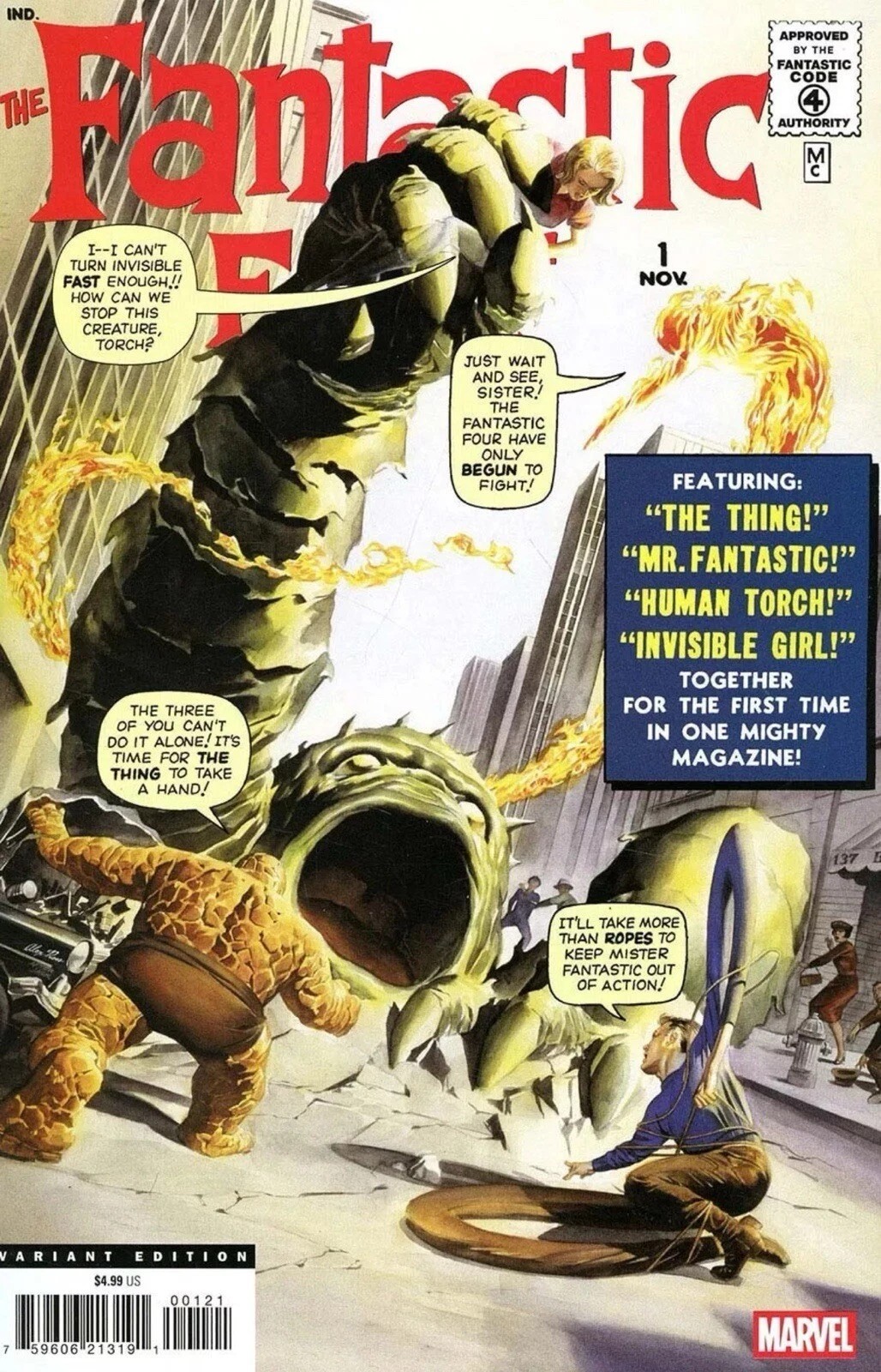 Fantastic Four Comic 1 Facsimile Reprint 2025 Stan Lee Jack Kirby Marvel Ross