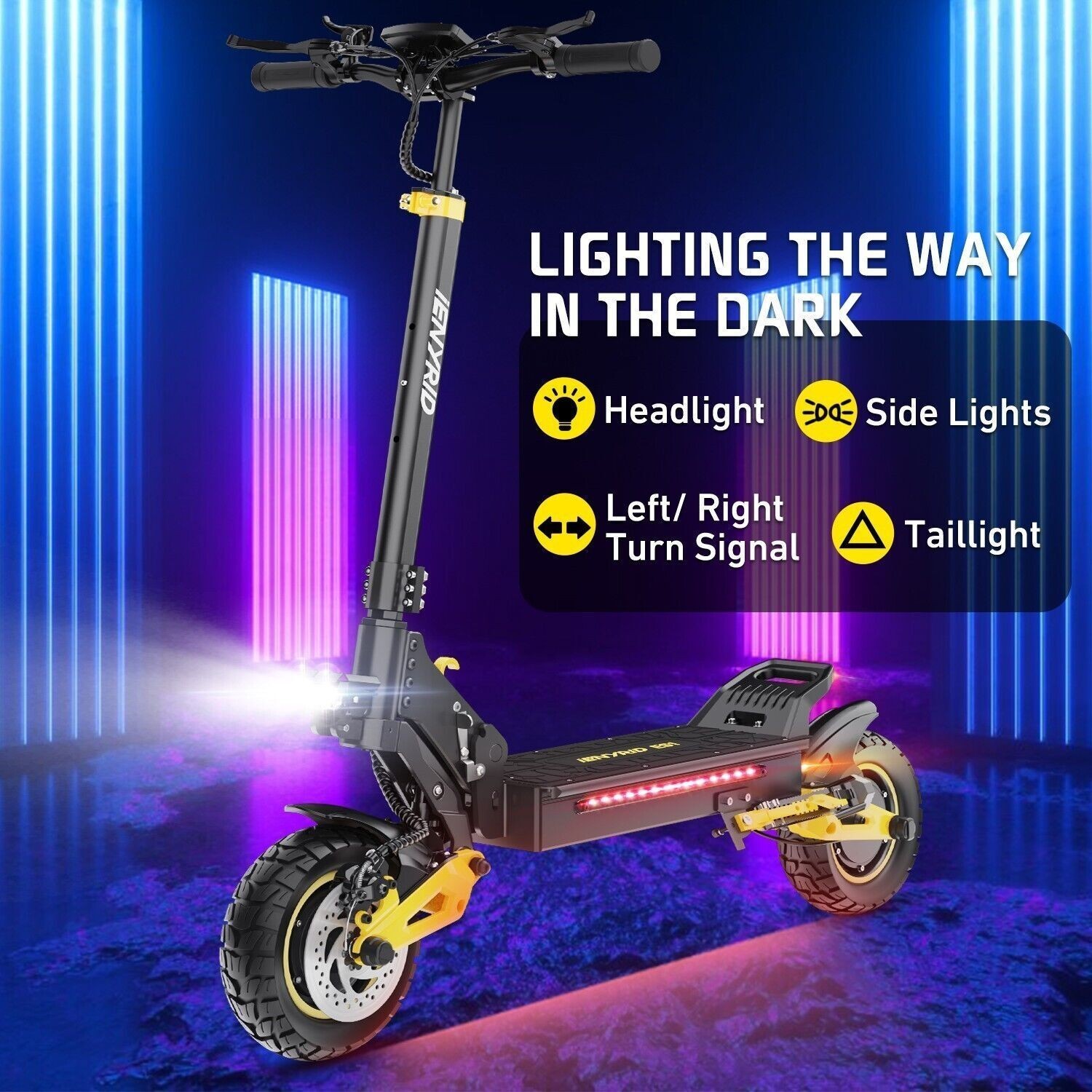 Electric Scooter 48v 2400W For Adult 10"Off Road Fat Tires Doul Motor E Scooter