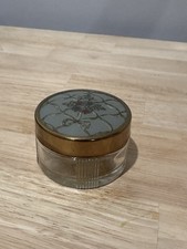 Vintage glass powder container, Trinket Box, ...