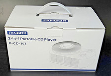 FANGOR F-CD-143 2-in-1 Portable CD Player Bluetooth Speaker New Open Box