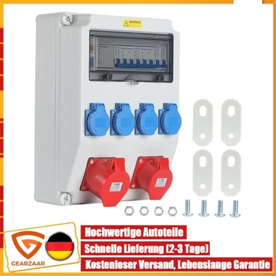 Stromverteilerkasten Wandmontage Wandverteiler 230V CEE 16A 32A IP67 / IP54 - Bild 1 von 4