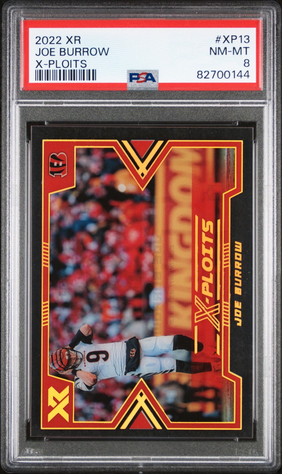 2022 PANINI XR X-PLOITS #XP13 JOE BURROW PSA 8