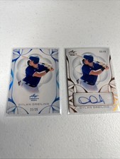 (2) 2024 Leaf Trinity Dylan Dreiling Auto Bronze /99, Platinum /25 SP