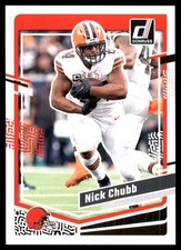 Nick Chubb 2023 Donruss #69 Cleveland Browns NFL READ FREE SHIPPING AutographDen