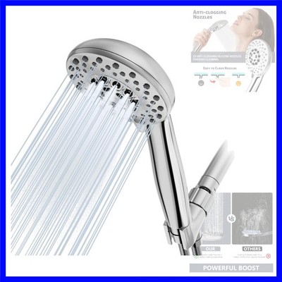 High Pressure Shower Head with Powerful Shower Spray & 59'' Stainless Steel H...