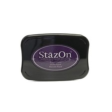 Tsukineko StazOn ROYAL PURPLE Solvent Ink Pad -Full-Size 3.75" x 2.625"