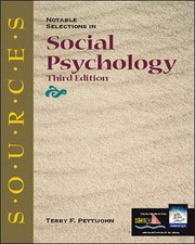 Sources : Notable Selections in Social Psychology Paperback Terry