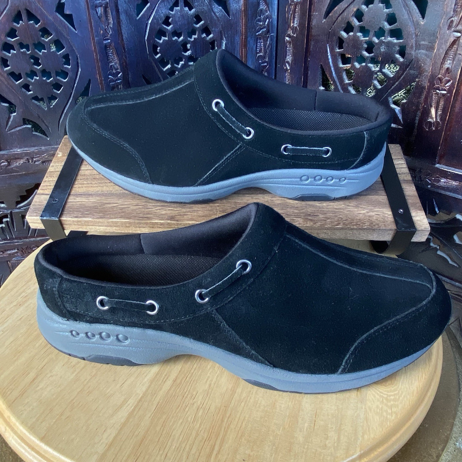 Scarpe slip on Easy Spirit Travelport Mule taglia 9 in pelle da donna solette Merrell