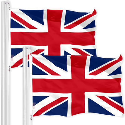 UK Great Britain Flag 3x5 Ft 2Pack 150D Printed Polyester