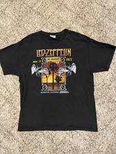 Vintage Y2K Hanes LED Zeppelin Live In Inglewood Band Tee Shirt Size Large