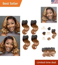 Unprocessed 12A Ombre Body Wave Hair Bundles, 4 Packs of 8 Inches