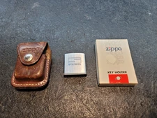Vintage Lot of 3 Zippo Accessories Stay-Rite Tape Measure, Key Holder, Pouch