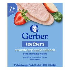 Snacks for Baby, Teethers, Gentle Teething Wafers, 7 Months, Strawberry Apple