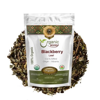 Organic Way Blackberry Leaf Cut & Sifted - Kosher & USDA Certified (1LBS / 16Oz)